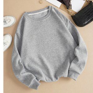 Solid Thermal Lined Sweatshirt